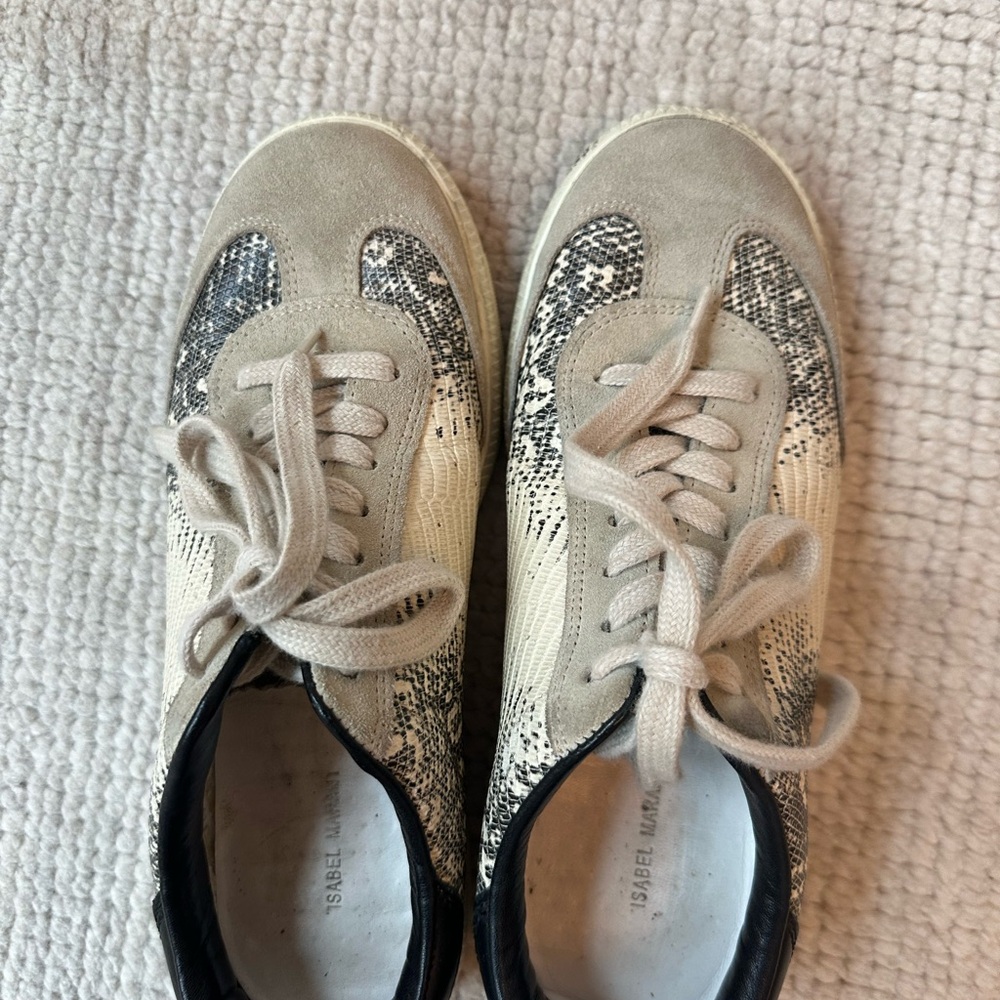 Isabel Marant Python Print Sneakers - image 5